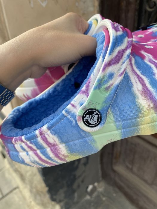 РОЗПРОДАЖ Крокси утеплені Crocs lined tie Оригінальні тапки теплі нові