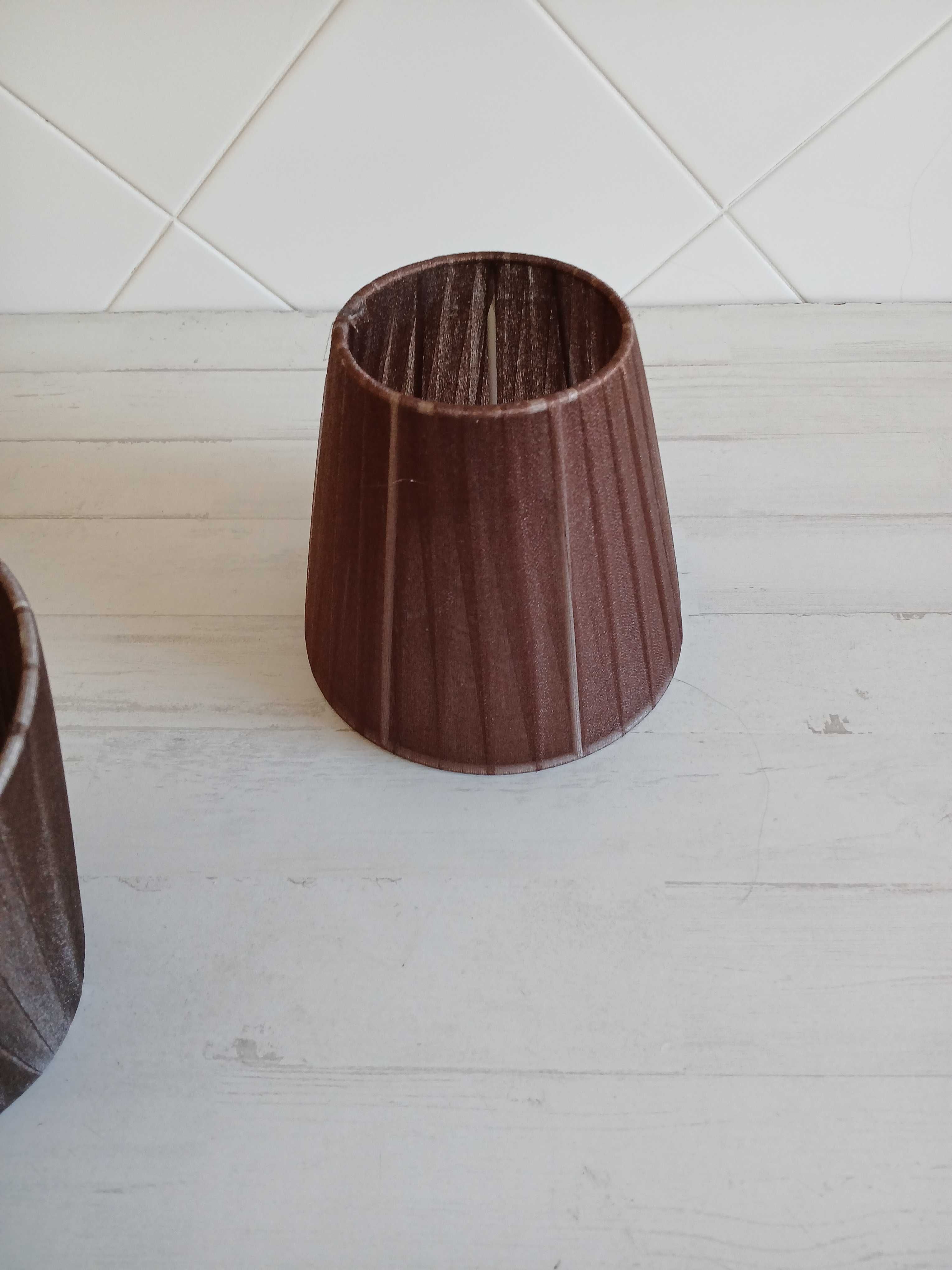 Conjunto 2 Abajours Pequenos Candeeiros Castanhos Lamp