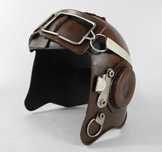 Metalowy KASK z goglami na motor motocykl replika RETRO pojazd prezent