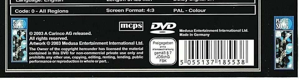 Bluesy Entertainment Live DVD - Near MINT