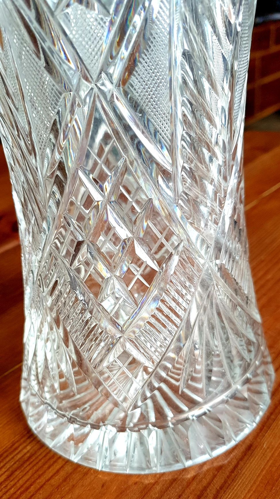 Duży wazon kryształ PRL