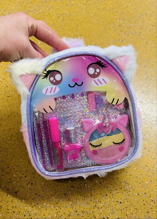 Набори дитячої косметики T086, T087: блиск для губ, тіні, брелок