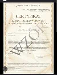Certyfikat kompetencji w transporcie rzeczy licencja transportowa