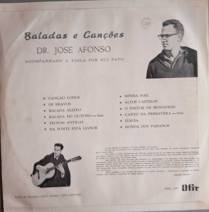 José Afonso	- - - - -		Baladas e Canções	- - - - -	LP