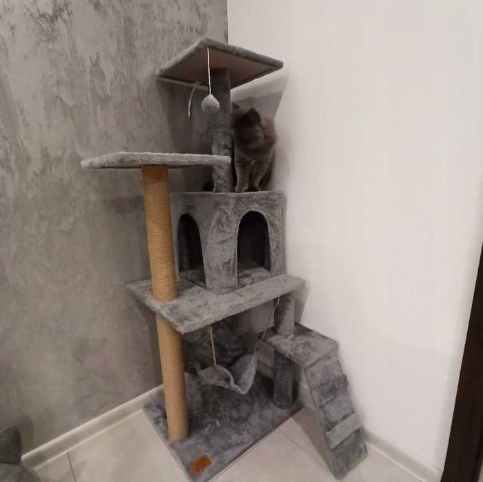 Drapak dla kota NOWY wysoki XXL wieża domek hamak legowisko STABILNY