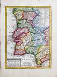 vendo mapa de portugal / espanha de 1719