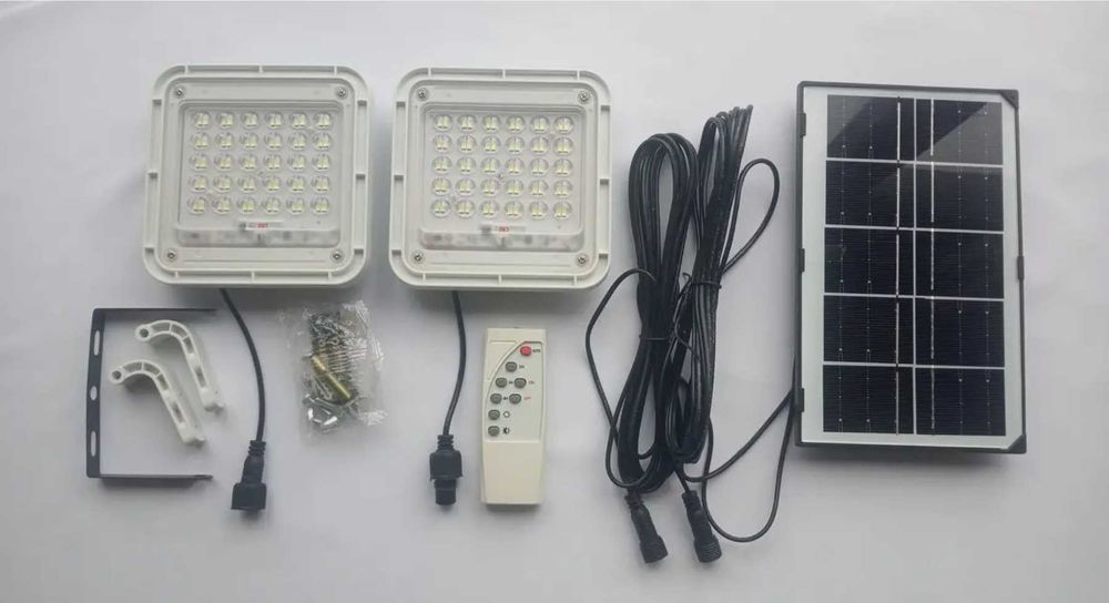 Фонарь с солнечной батареей - двойной