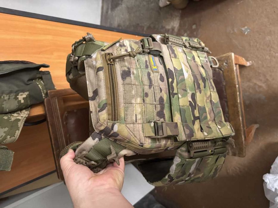 Плитоноска MOLLE Cordura 1000D супер міцна без підсумків мультикам зсу
