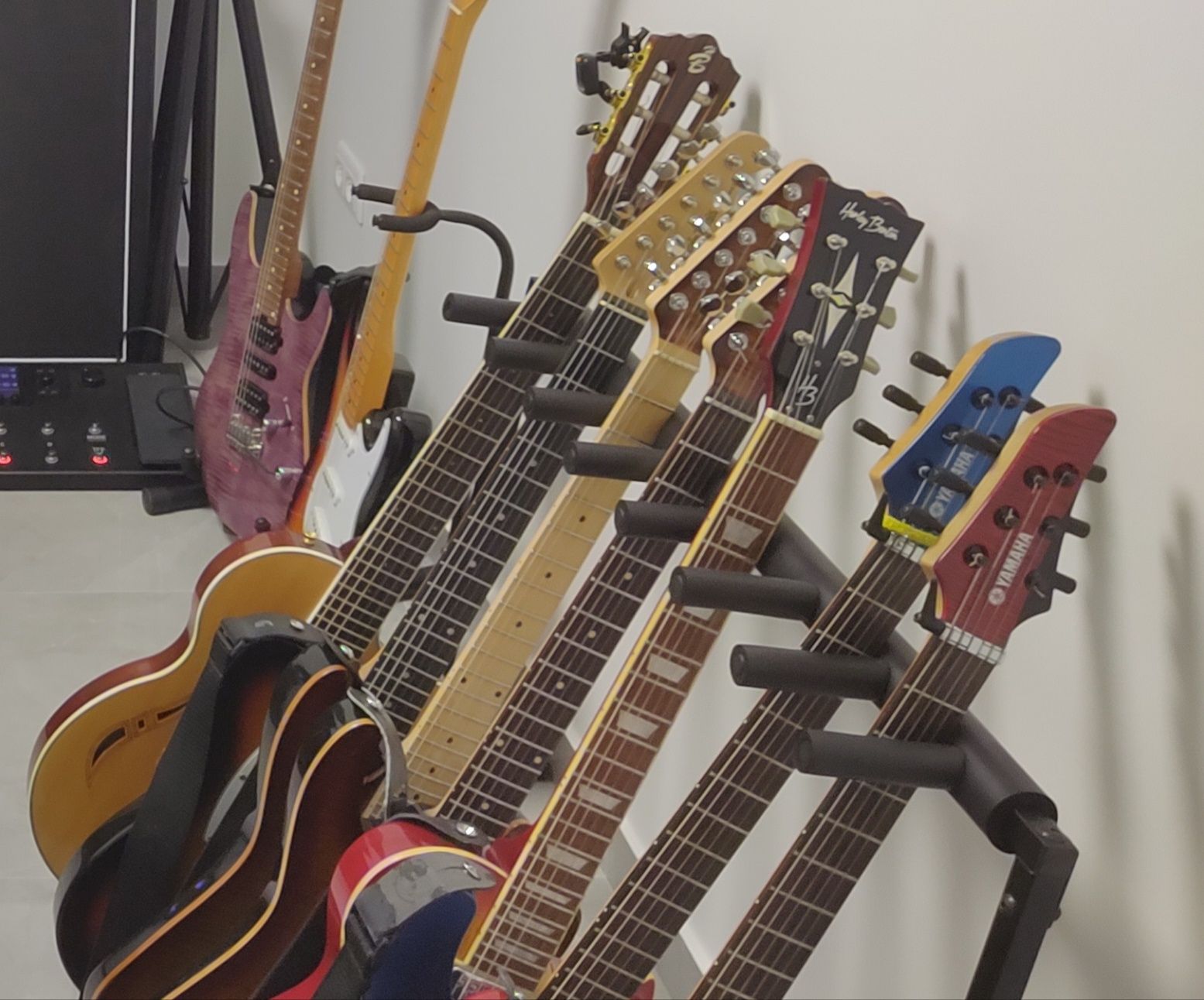 Suporte para 7 guitarras / baixo / acustica