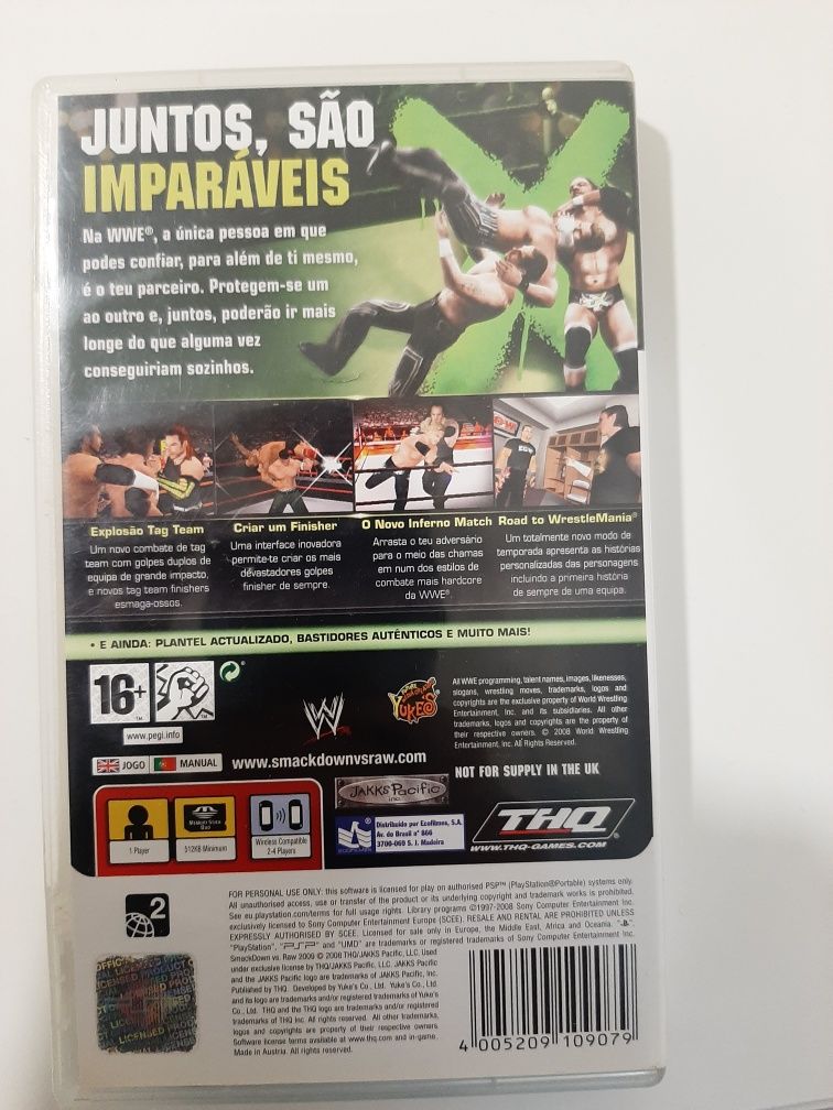 Jogo Smack Down vs Raw 2009 PSP