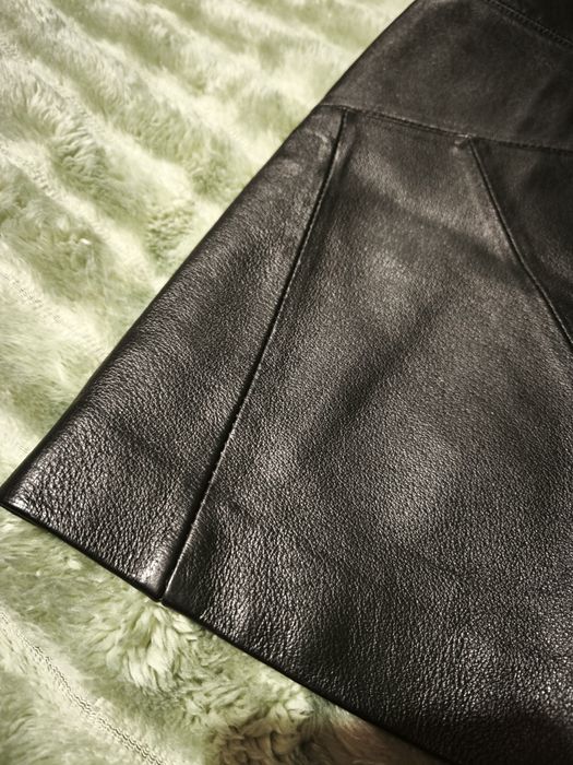 Шкіряна міні спідниця