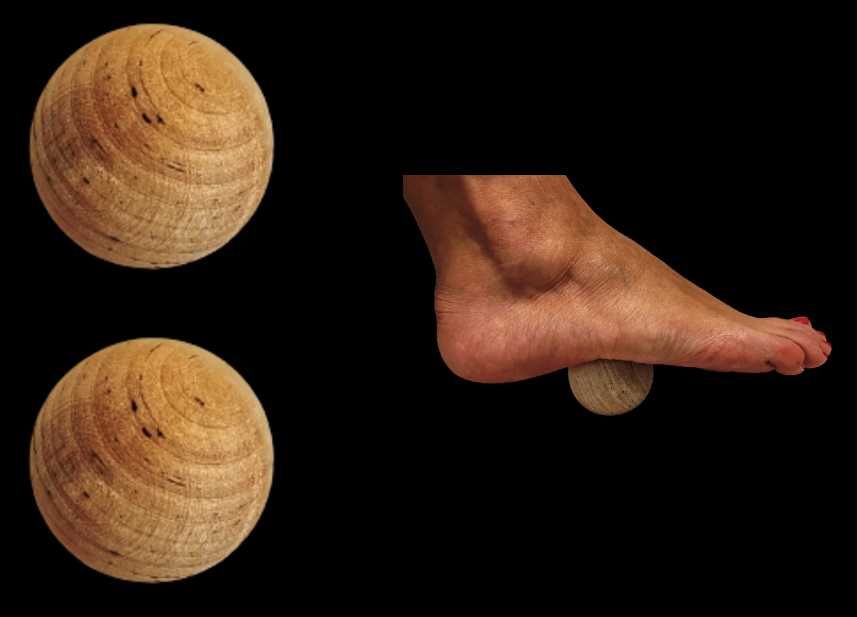 Piłka do masażu mięśni kulka drewniana 5cm