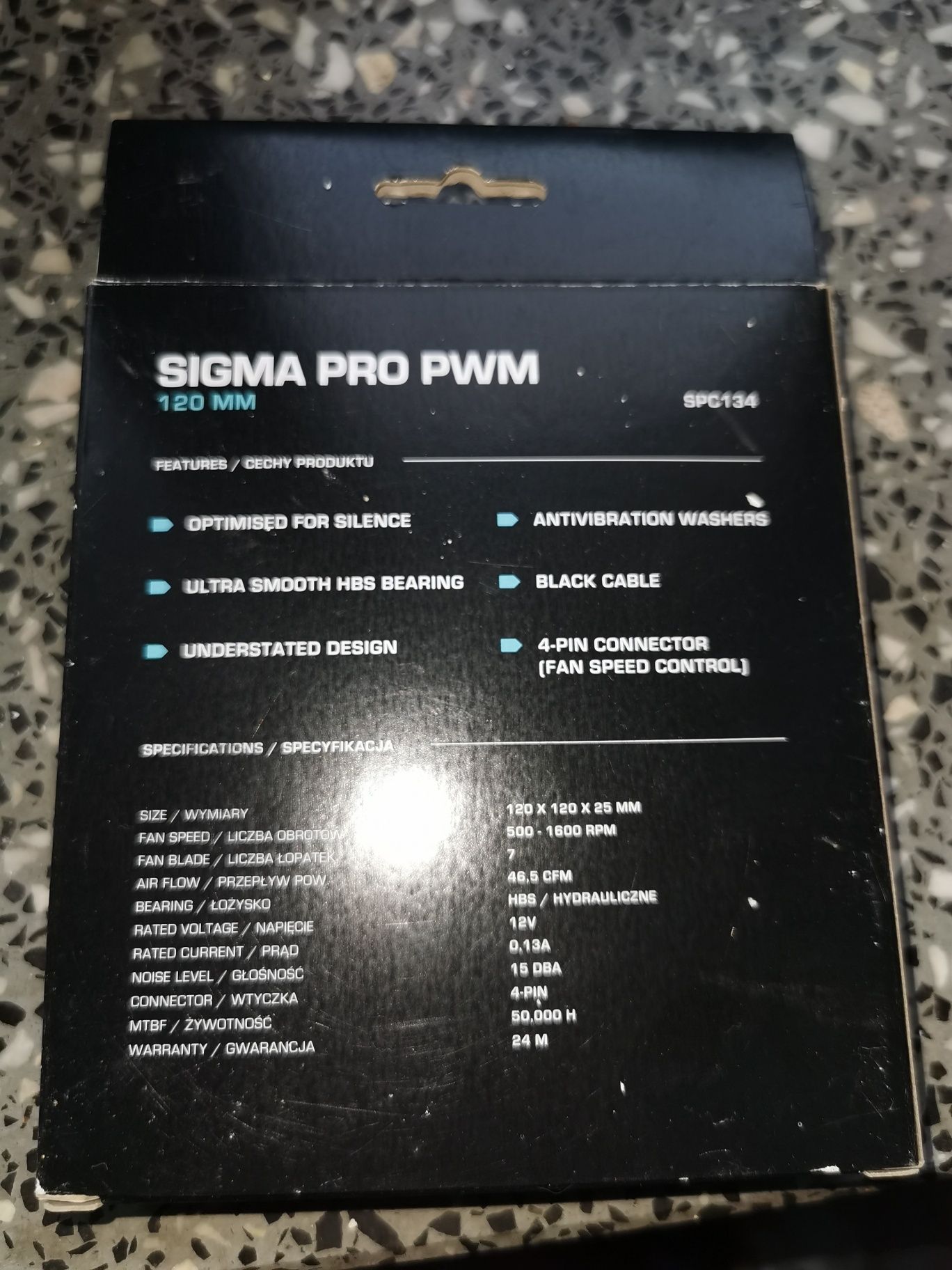 Wentylator do obudowy PC Sygma Pro PWM 120 mm