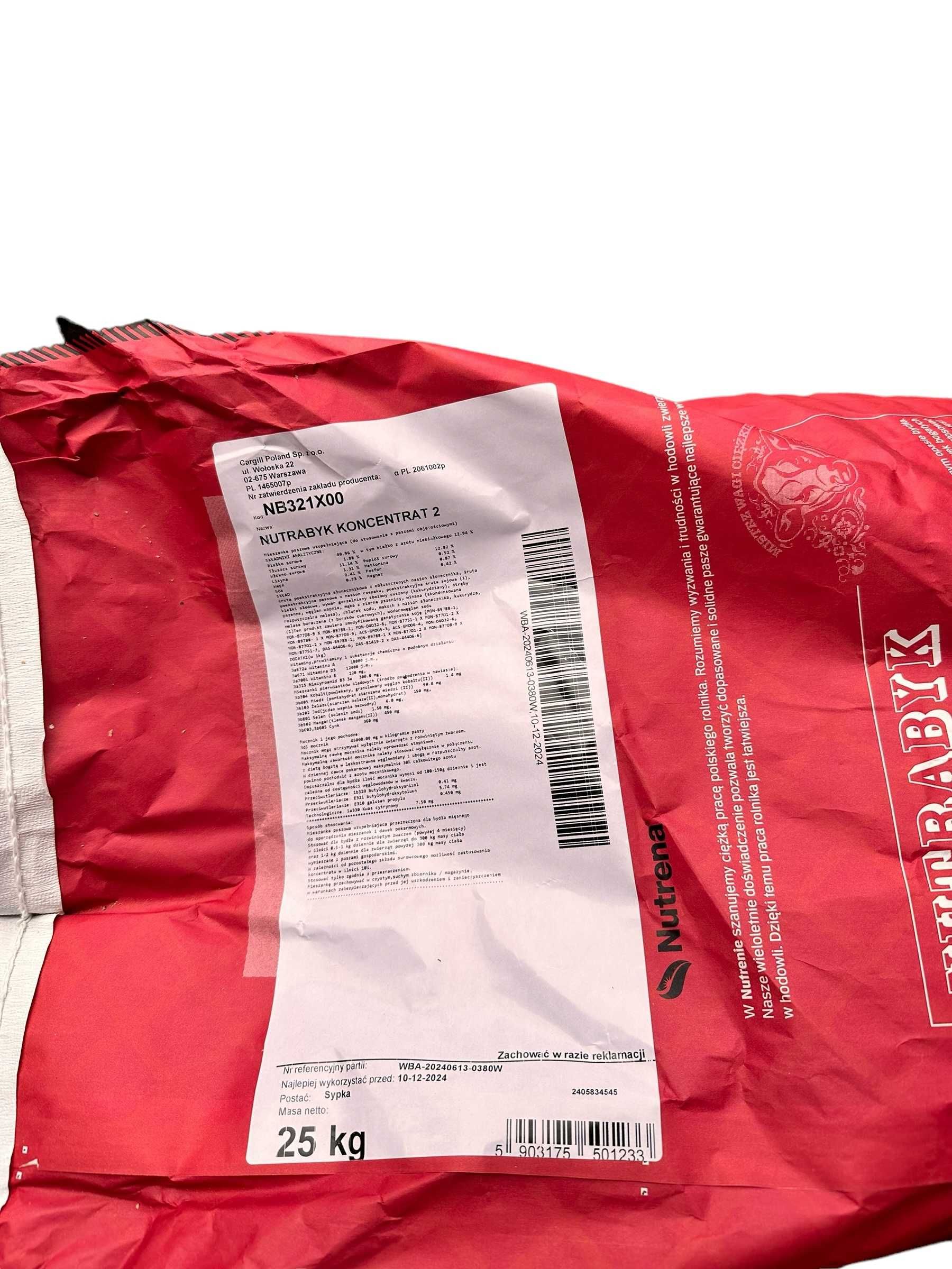 Koncentrat dla Opasów Nutrabyk 25 kg 41,1% białka