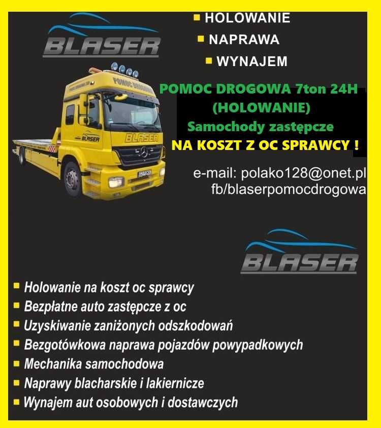 Pomoc Drogowa 24H - Holowanie na koszt z OC SPRAWCY- Pojazdy zastępcze