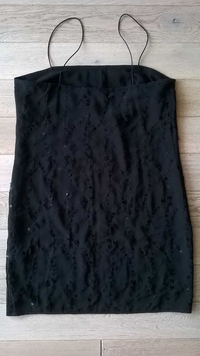 Czarna sukienka mała czarna elegancka Wyszywana Cekiny rozmiar S M