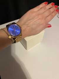 Oryginalny zegarek Michael Kors niebieska tarcza rose gold datownik