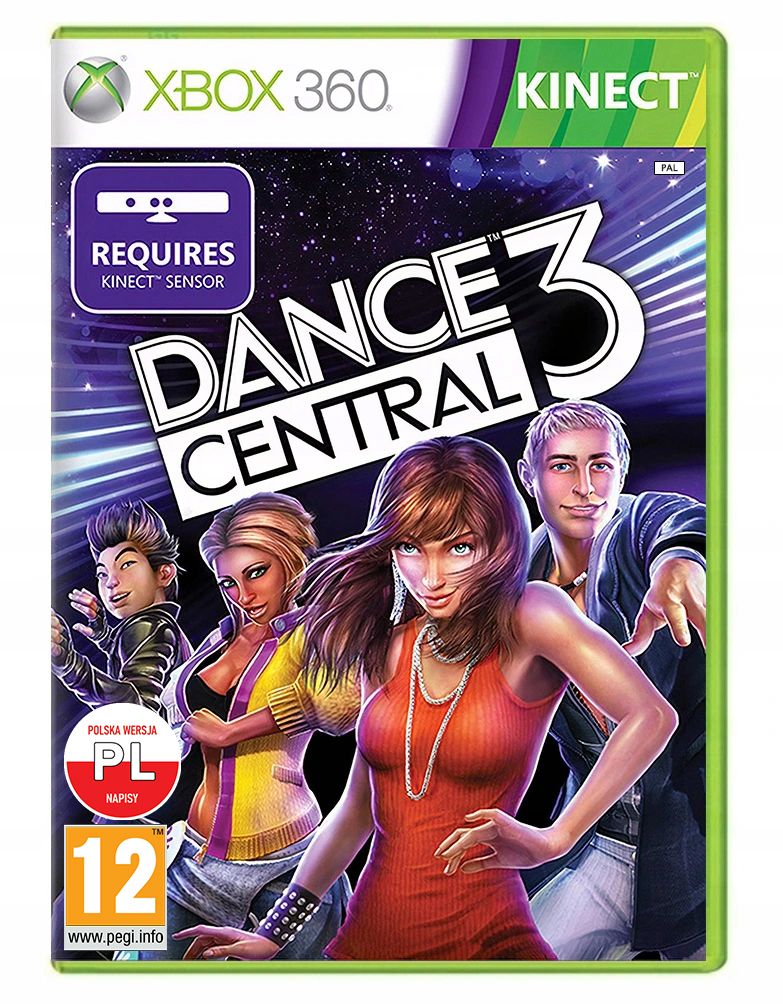 Xbox 360 Kinect Dance Central Po Polsku