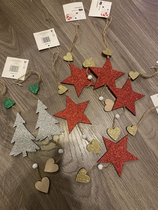 Drewniane zawieszki choinkwe boze narodzenie nowe