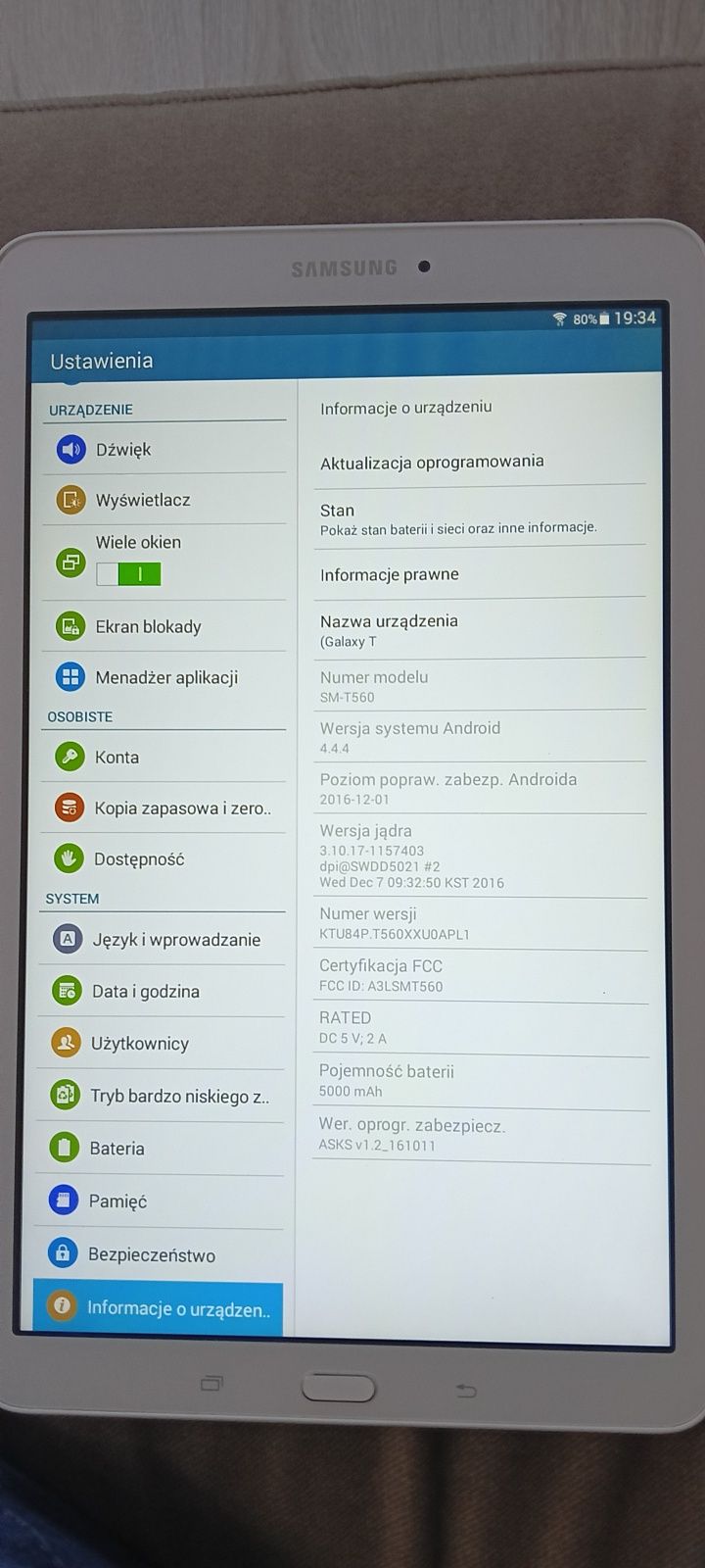 Sprzedam tablet Galaxy T 7cali