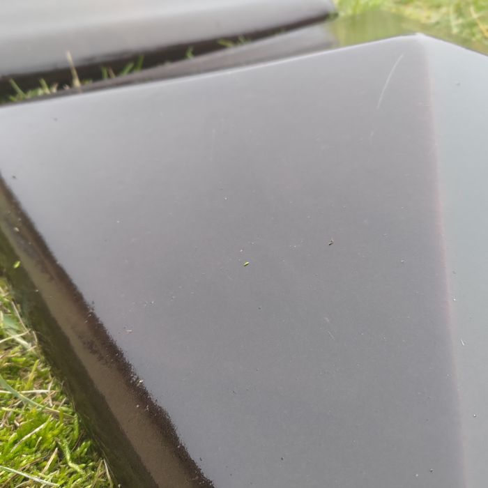 Daszek ceramiczny czarny połysk na słupek 38x38cm, czapa