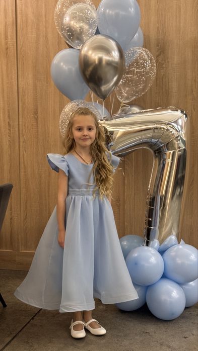 Сукня сніжинки святкова блакитна платье снежинки