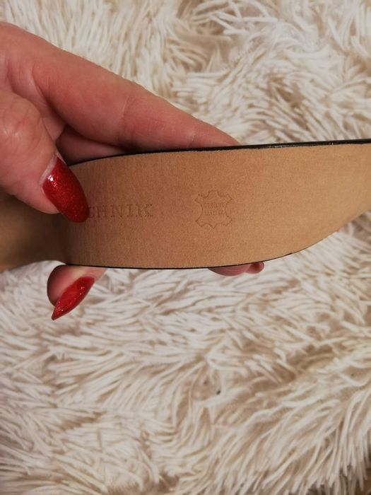 pasek skórzany Ochnik 110 czarny