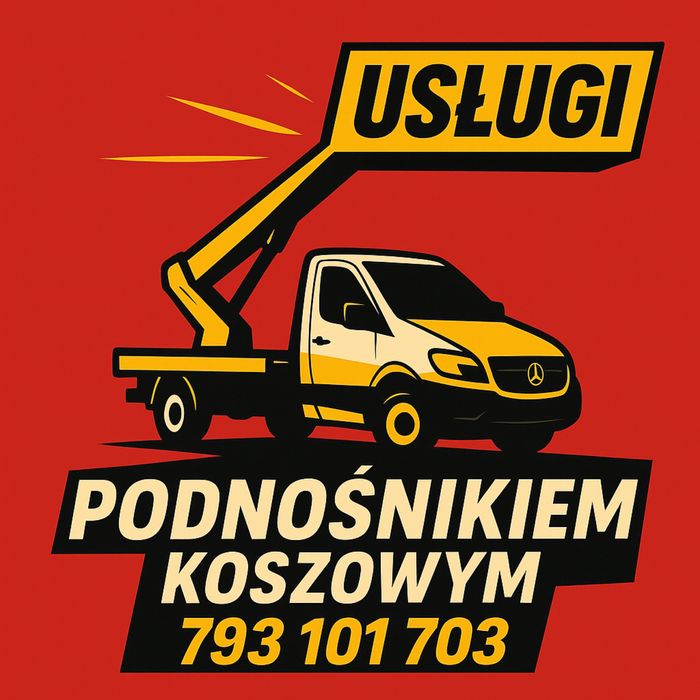 Podnosnik koszowy zwyżka 25 m wynajem usługi podnośnikiem