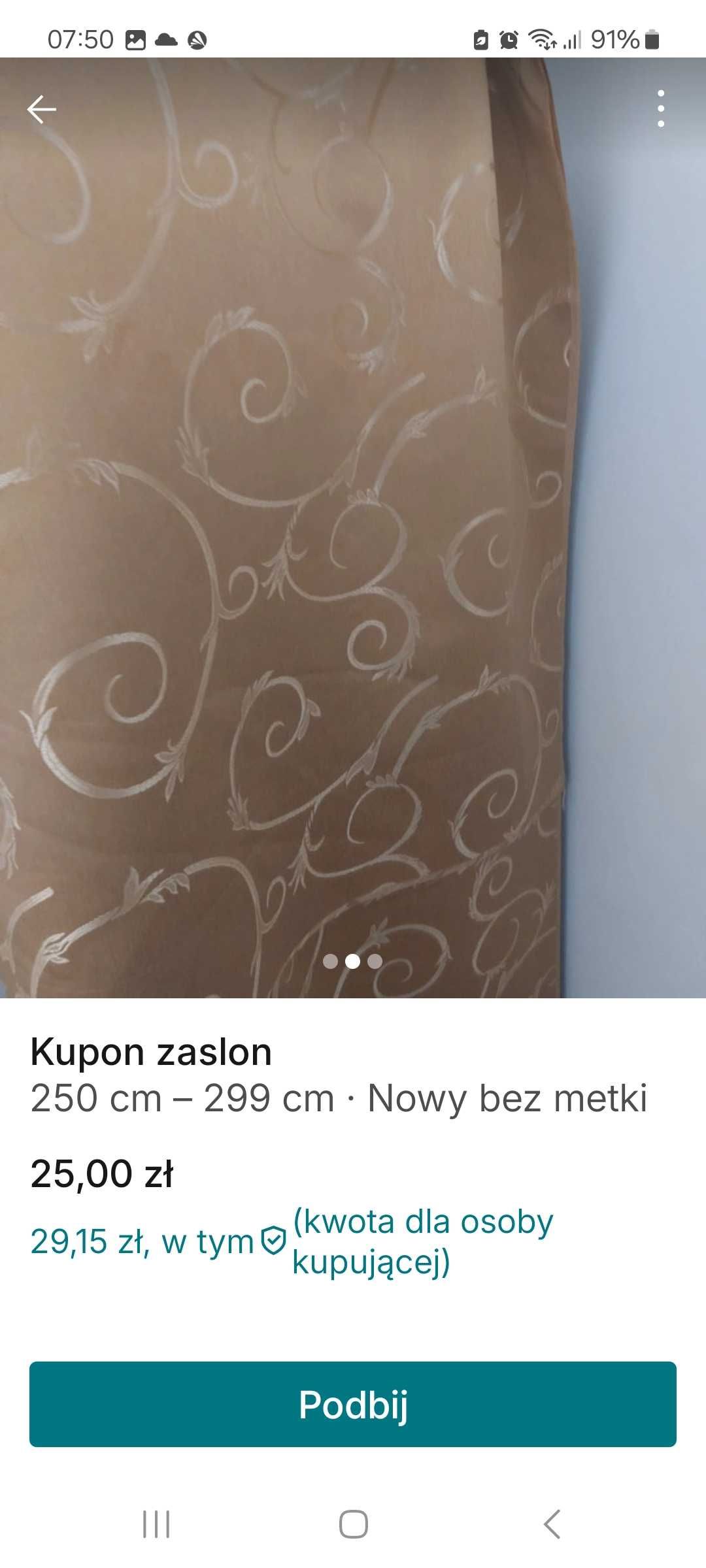 Kupon zasłon do uszycia