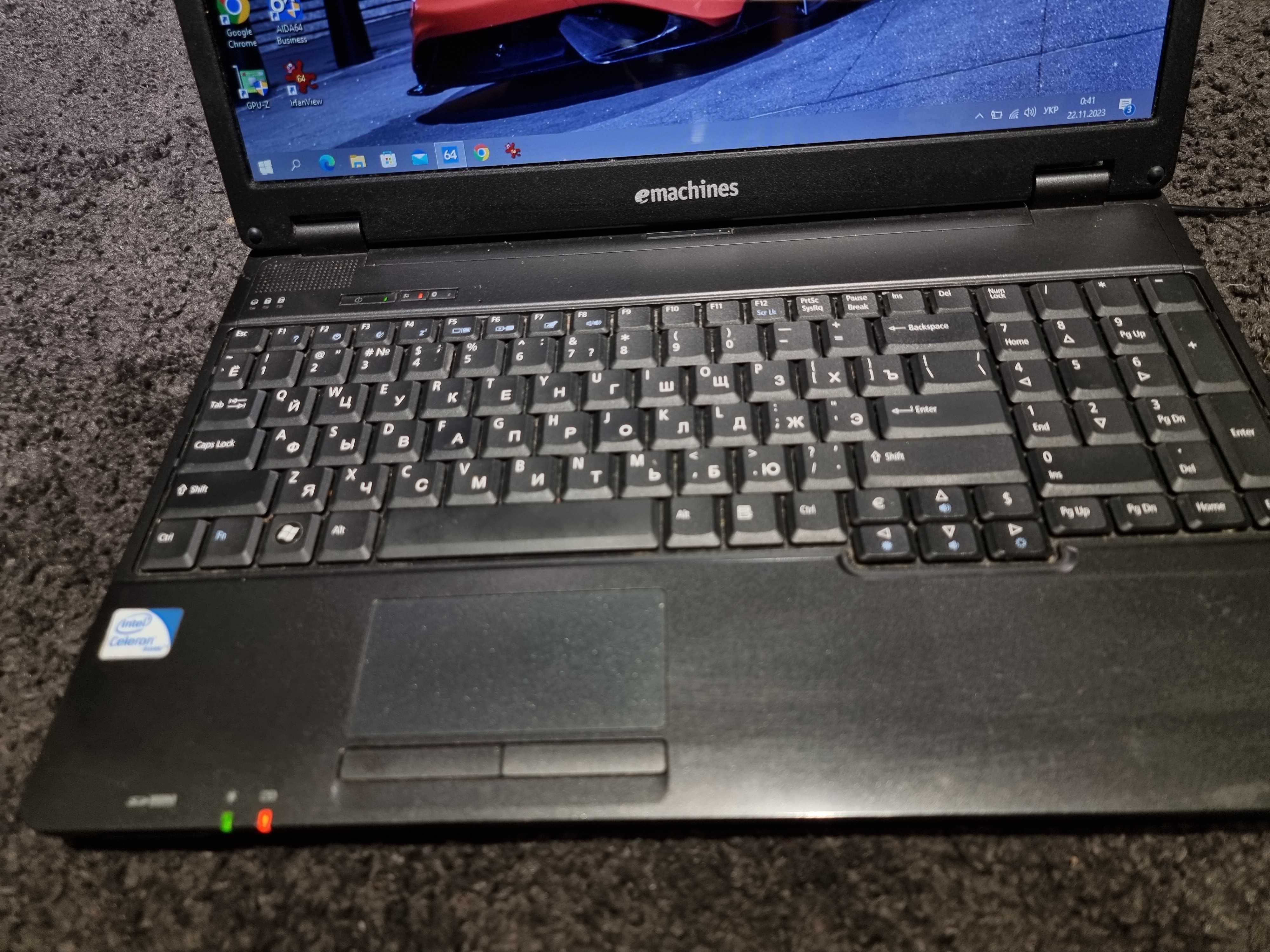 Ноутбук Acer Emachines 8GB RAM 15.6 HD LED/Intel T3500/ SSD 128 GB