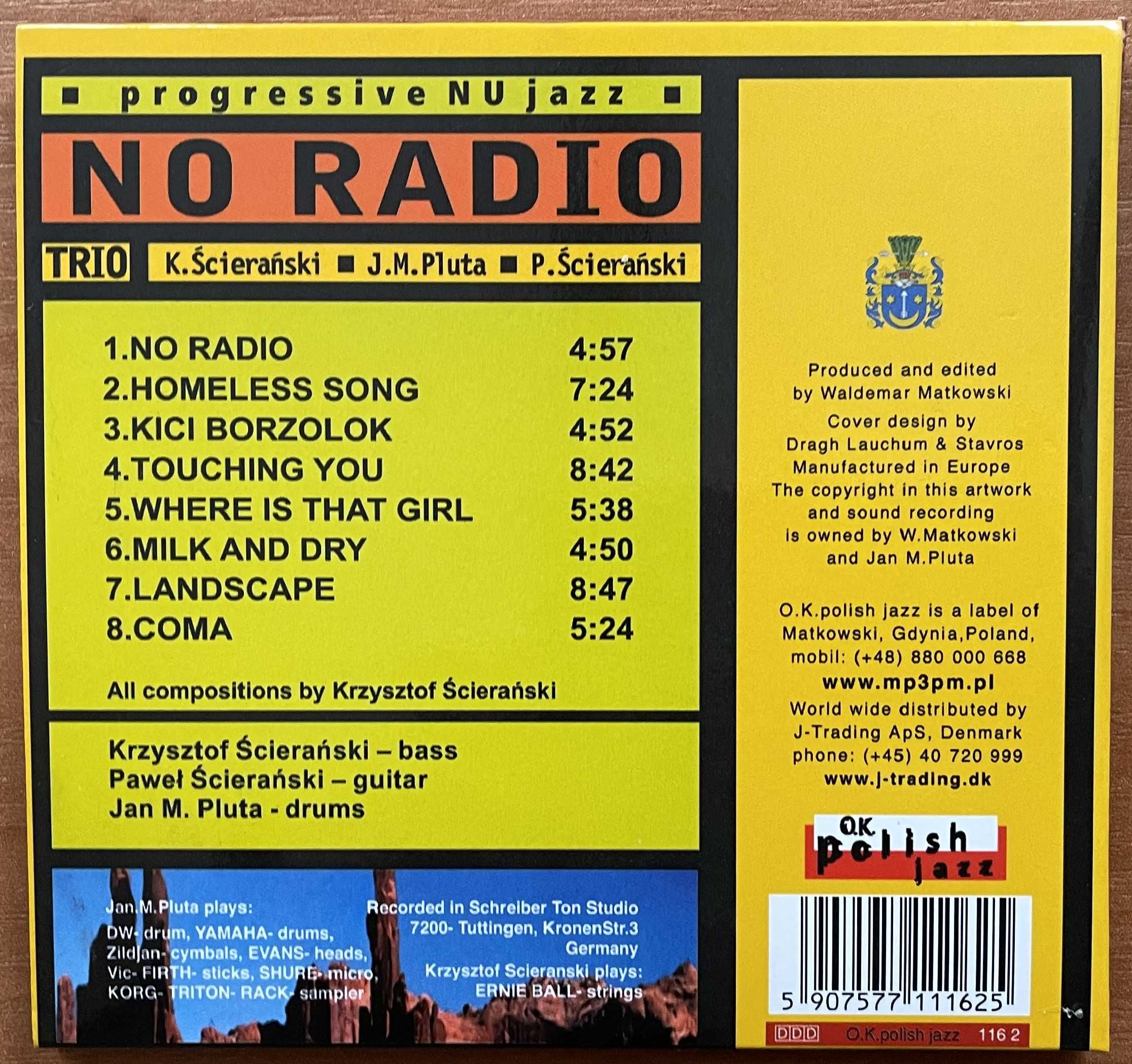 Krzysztof Ścierański Trio - No Radio CD
