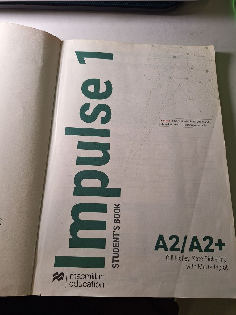 Podręcznik impulse 1 student's book A2/A2+