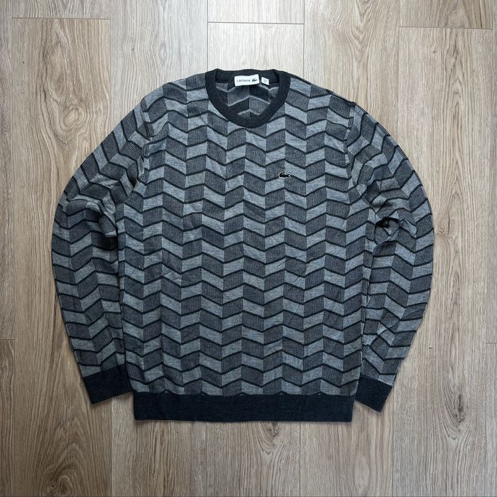 Lacoste Nowy Wełniany Sweter Wool Sweater Old money Casual Streetwear