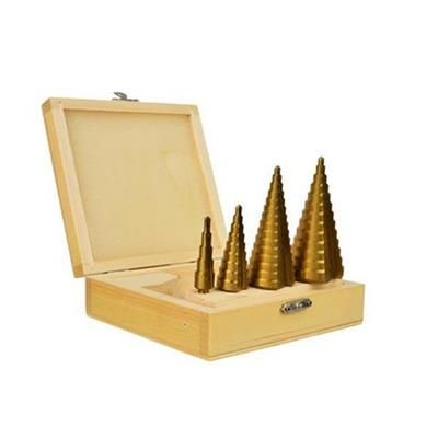 Wiertła stopniowe stożkowe zestaw 4-39mm 4szt Geko