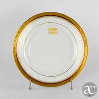 Prato em porcelana Artibus bordo dourado