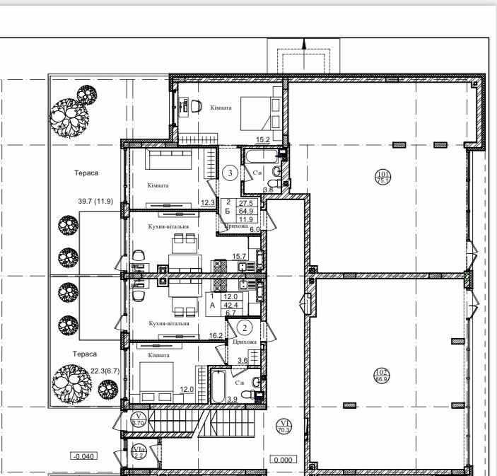 ЖК"Петрівське Містечко 2" Аптека-70 кв.м.Фасад Вітрини від забудовника