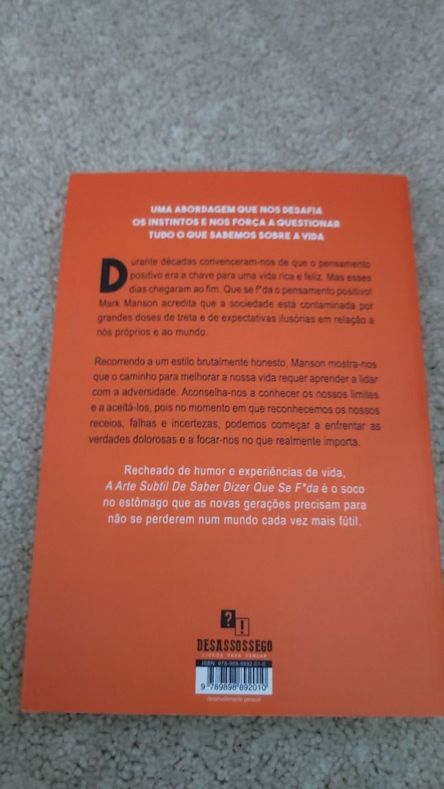 Livro A arte subtil de saber dizer que se f*da
