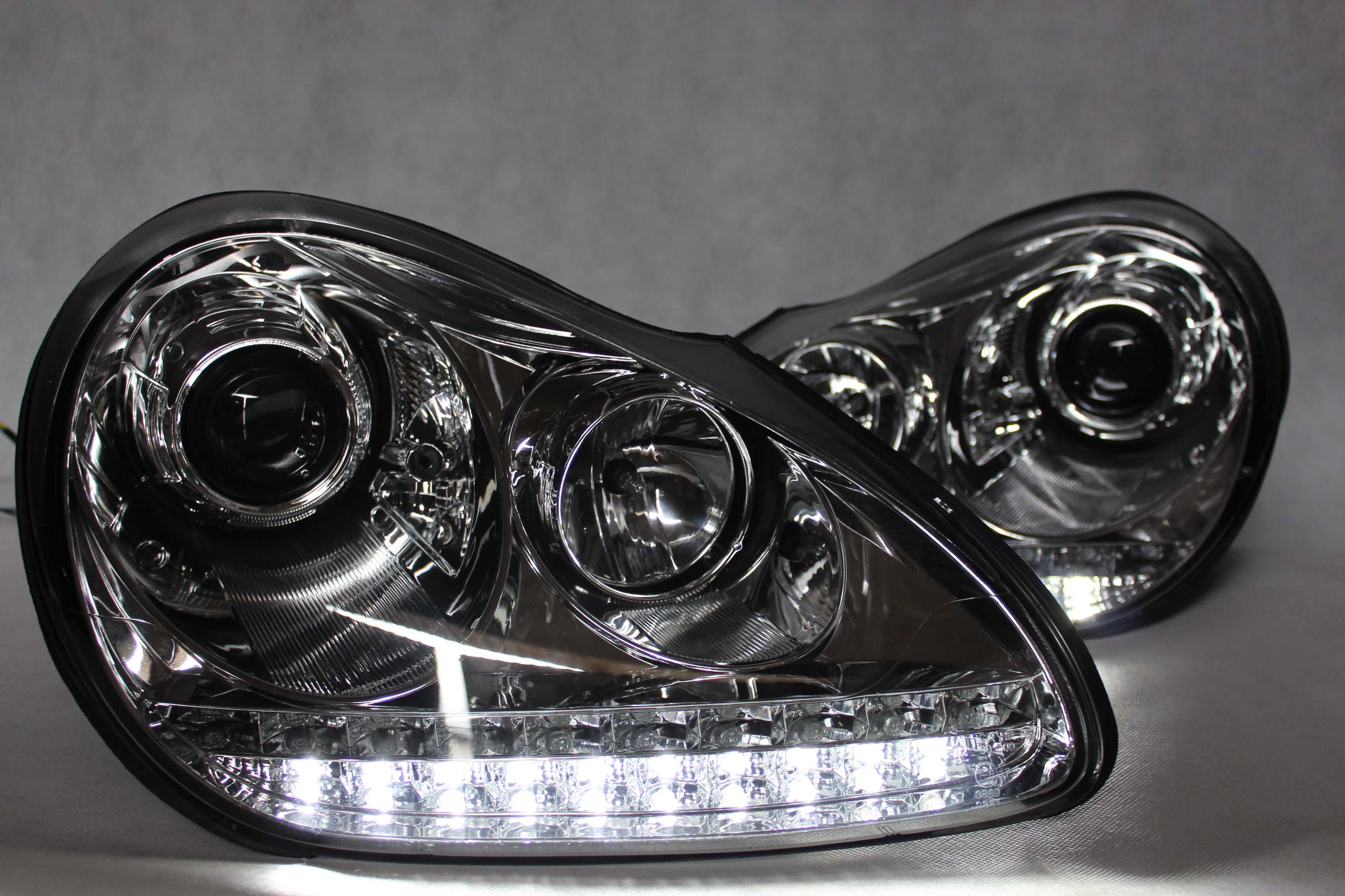 Lampy przednie przód PORSCHE CAYENNE 03-07 XENON LED CHROM NOWE!