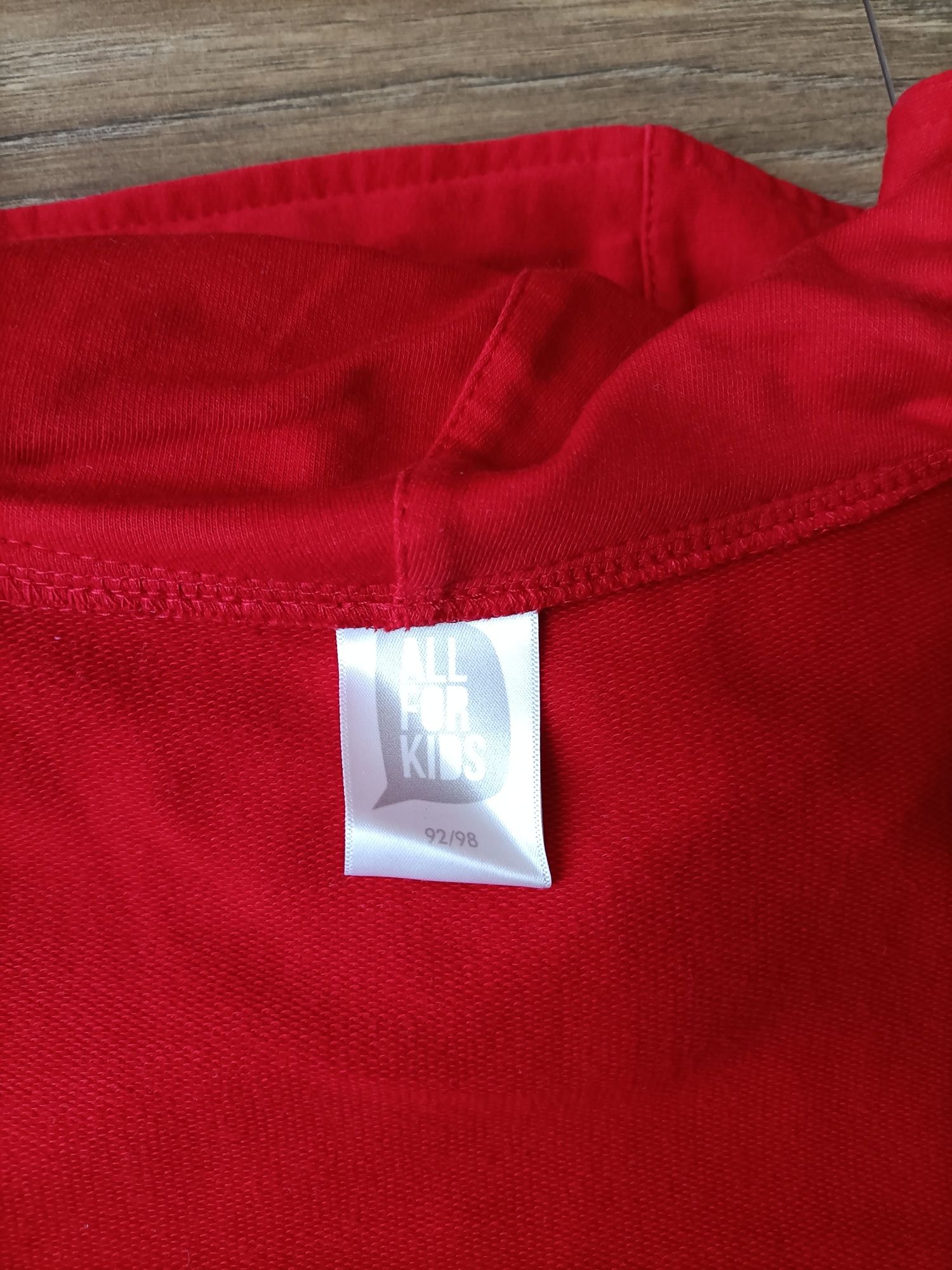 Czerwona bluza bawełniana - All for kids-92/98