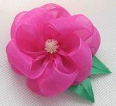 Kwiatki wstążki kanzashi