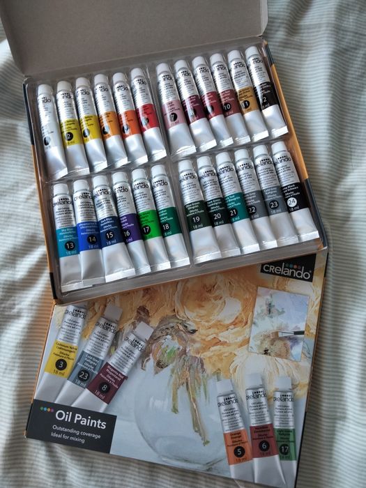 Масляные краски Crelando 24шт олійні фарби