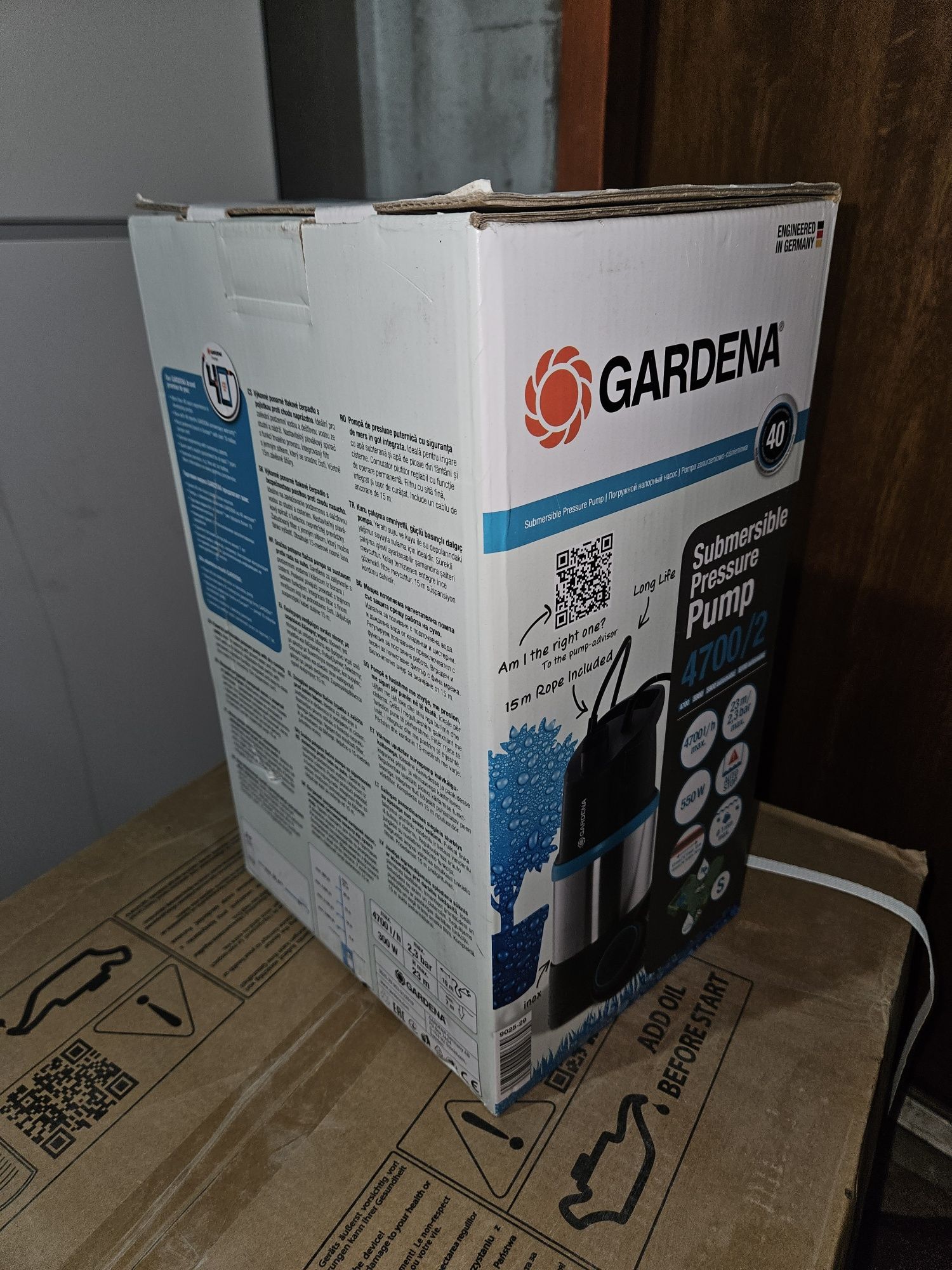 GARDENA pompa odwadniajaca do wody czystej 4700l/h 550W