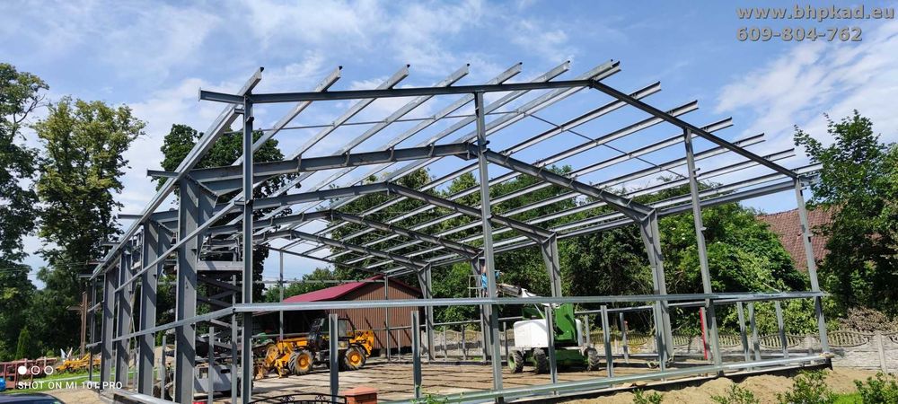 Konstrukcja stalowa. Magazyn zbożowy. Hala. 15m x 25m. Bartoszyce