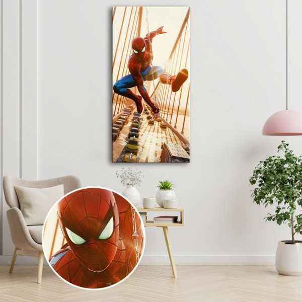 Картина на холсте Spider man on the bridge 50x100см