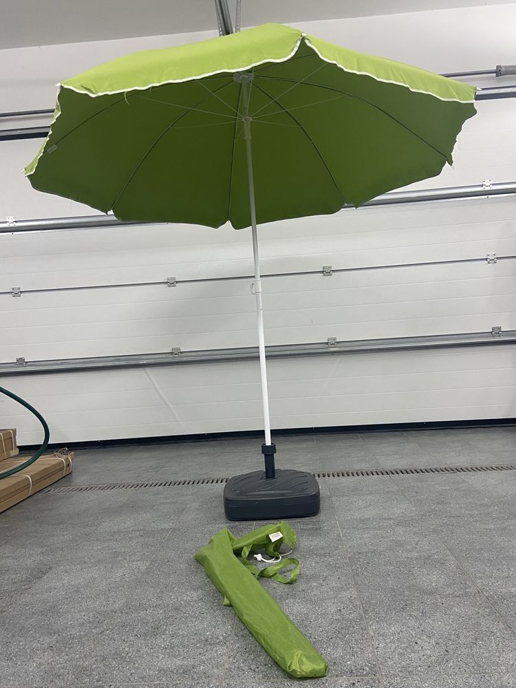 Zestaw parasol ogrodowy + stojak nowy
