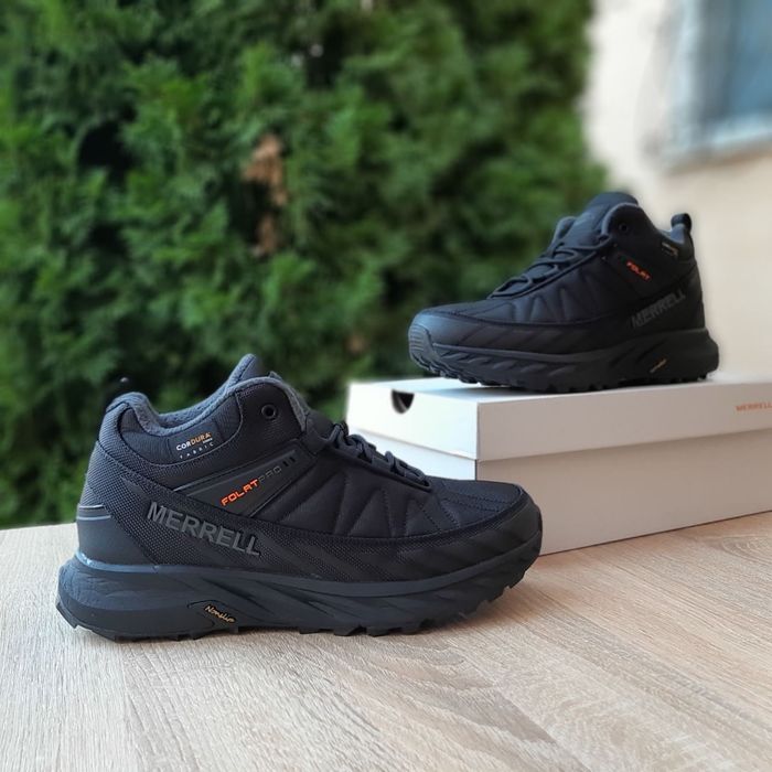 Merrell  термо кросівки Float Pro високі чорні з помаранчевим