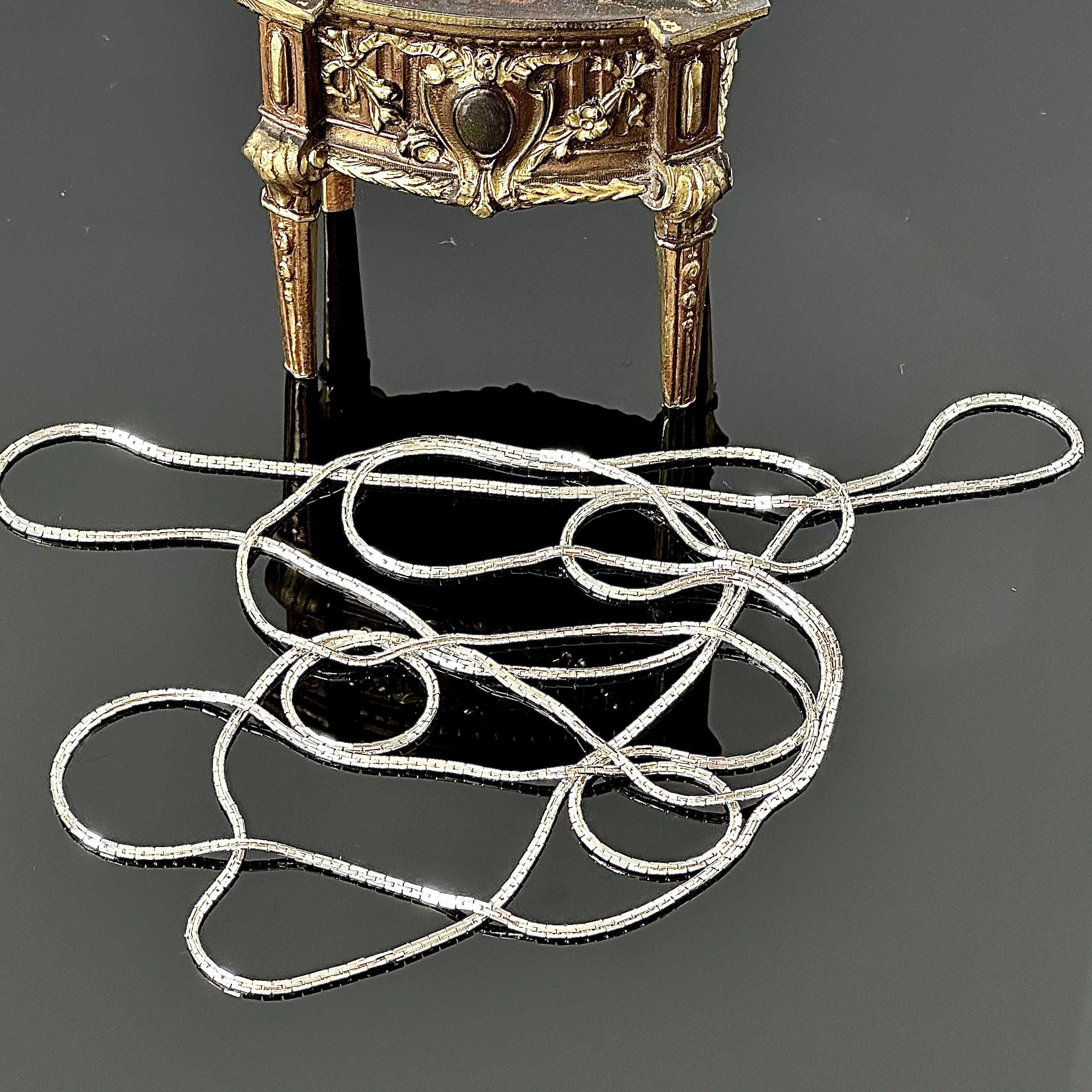 Srebrny łańcuszek 200cm – Coreana Art Deco, srebra próby 925