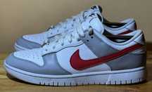 Оригінальні кросівки Nike Dunk White Grey Red. Розмір 44(28 см)