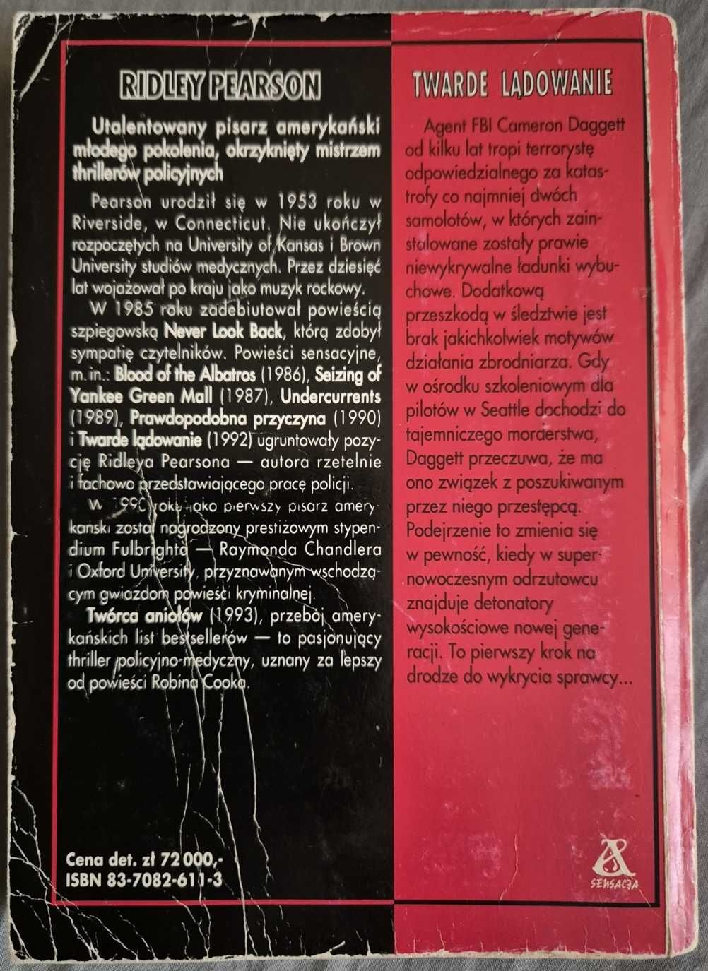 Książka kryminał sensacja Twarde lądowanie, Ridley Pearson