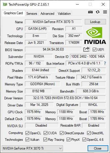 Karta Graficzna NVIDIA Inno3D GeForce RTX 3070 Ti X3 LHR 8GB GDDR6X
